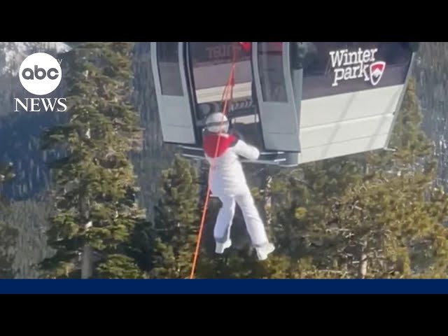 ⁣Skiers plunge from chairlift at Lake Tahoe resort