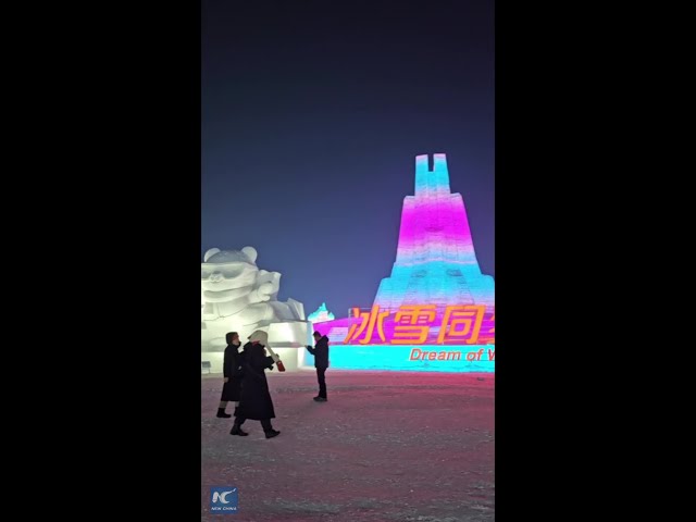 ⁣Experience thrills of world's largest ice-and-snow theme park in Harbin