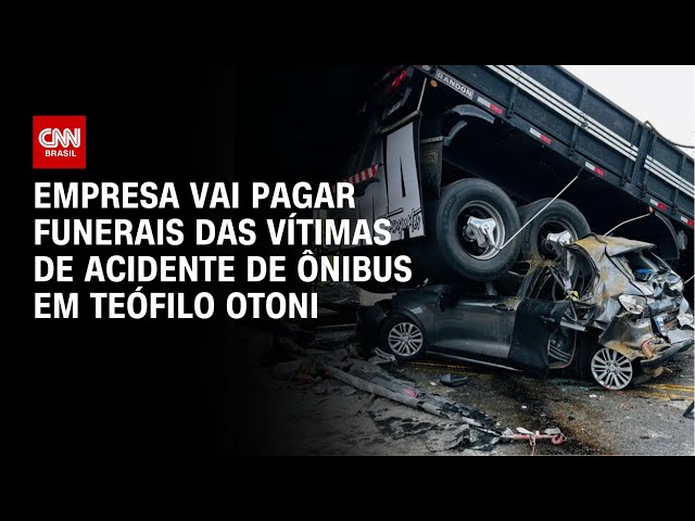 ⁣Empresa vai pagar funerais das vítimas de acidente de ônibus em Teófilo Otoni | CNN NOVO DIA