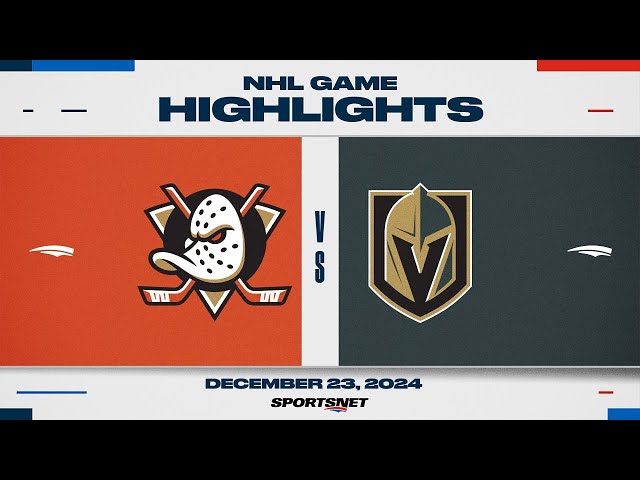 ⁣NHL Highlights | Ducks vs. Golden Knights - December 23, 2024