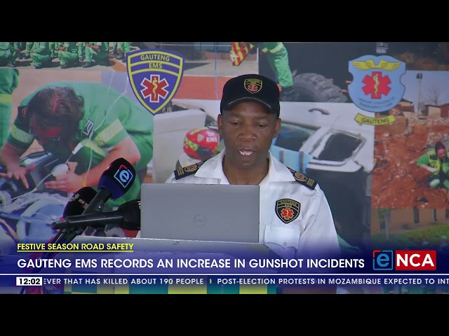 ⁣Gauteng EMS records an increase in gunshot incidents