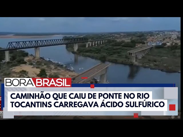 ⁣Queda de ponte: ácido sulfúrico no rio dificulta buscas por vítimas | Bora Brasil