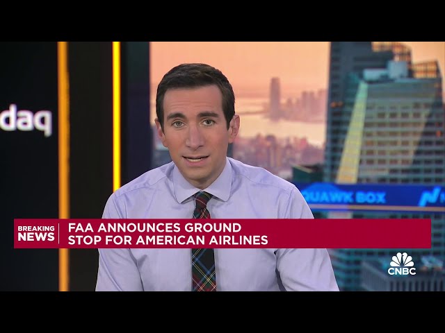 ⁣FAA announces ground stop for American Airlines