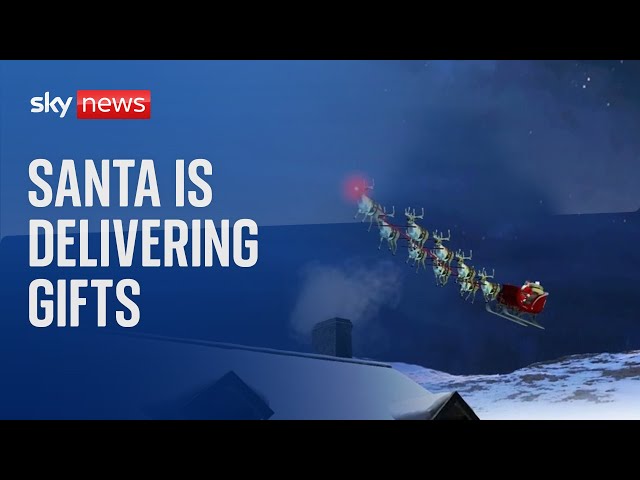 ⁣Track Santa's flight around the world