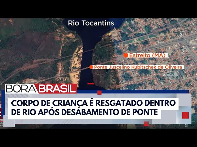 ⁣Corpo de criança é resgatado do Rio Tocantins após desabamento de ponte | Bora Brasil