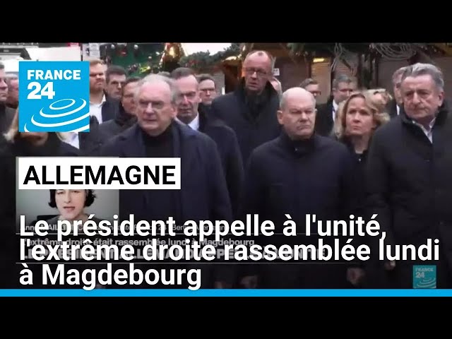 ⁣Allemagne : le président appelle à l'unité, l'extrême droite rassemblée lundi à Magdebourg