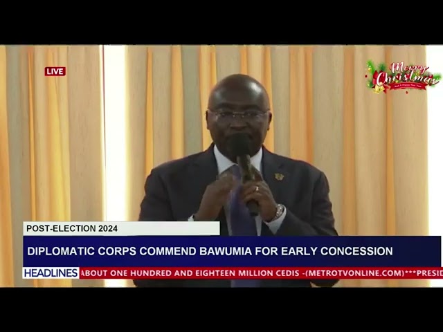 ⁣Diplomatic Corps Commend Dr Bawumia for Concession Post Election 2024