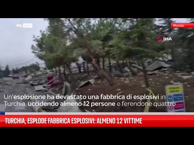 ⁣Turchia, esplode fabbrica esplosivi: almeno 12 vittime