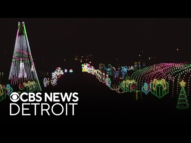 ⁣Michigan's historic Eloise Asylum features drive-thru holiday light show