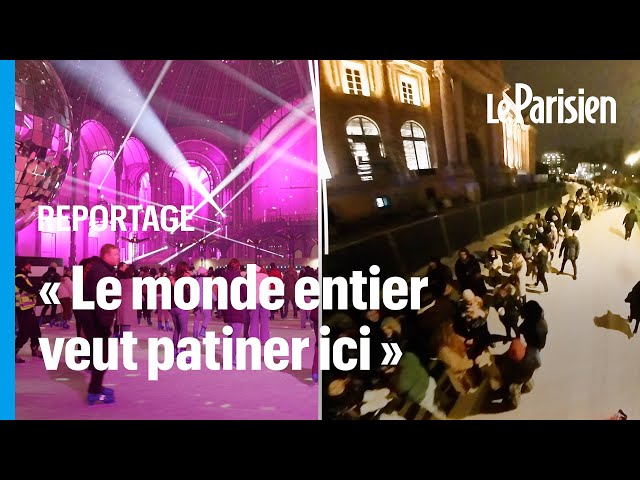 ⁣36 euros et deux heures de queue... La patinoire de Noël du Grand Palais se mérite