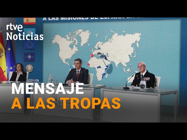 ⁣PEDRO SÁNCHEZ felicita la NAVIDAD a los 15.000 MILITARES ESPAÑOLES desplegados en el EXTERIOR | RTVE