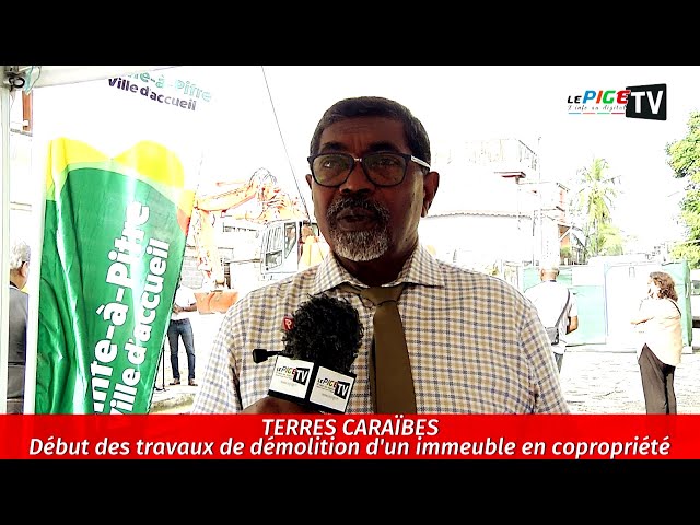 ⁣Terres Caraïbes : Début des travaux de démolition d'un immeuble en copropriété