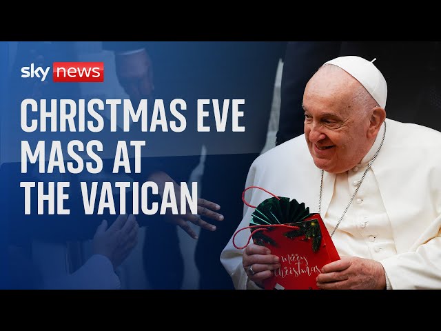 ⁣Watch live: Pope Francis presides over Christmas Eve mass at the Vatican