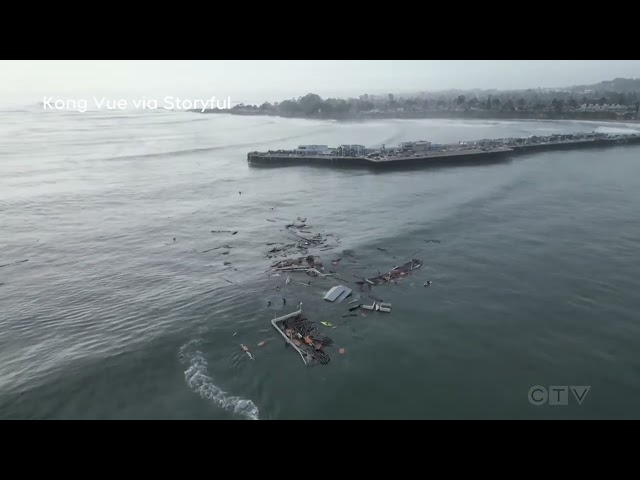 ⁣WATCH: Damage after Santa Cruz wharf collapses