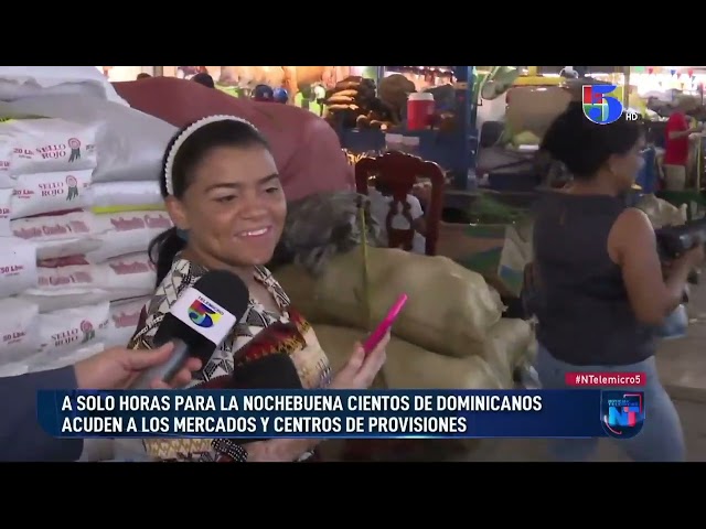 ⁣A solo horas para la Nochebuena cientos de dominicanos acuden a los mercados