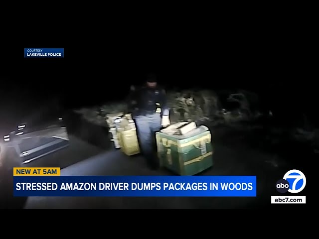 ⁣Police find 80 unattended Amazon packages in woods of Massachusetts