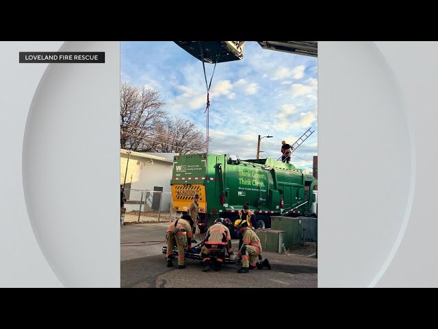 Rescuers in Loveland help person who got trapped in a garbage truck