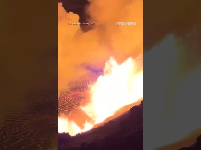 ⁣Stunning videos show the eruption of Hawaiian volcano, Kilauea