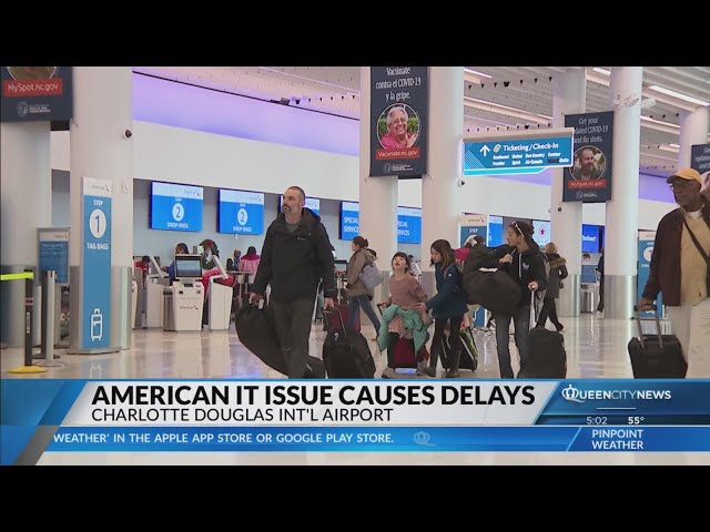 ⁣American Airlines ground stop impacts holiday travel for some passengers at Charlotte airport