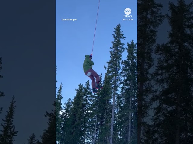 ⁣Skiers and snowboarders rescued from malfunctioning gondola in Colorado