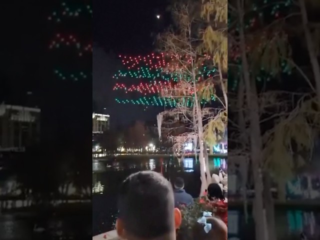 ⁣Young boy struck by drone in holiday light show gone wrong