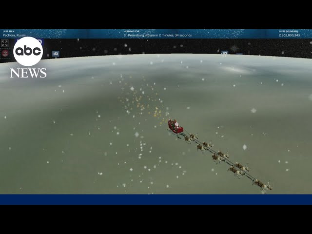 ⁣Tracking Santa around the world