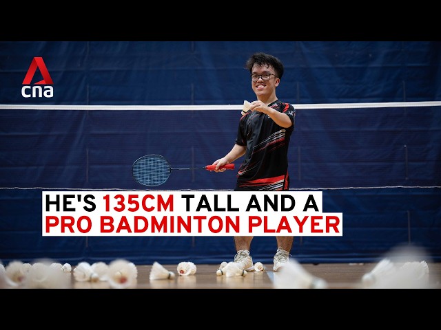 He's 135cm tall and Singapore's only pro badminton player with dwarfism