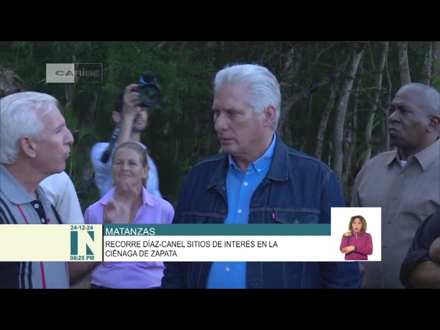 ⁣Presidente de Cuba visita la Ciénaga de Zapata, recuerda encuentro de Fidel con carboneros