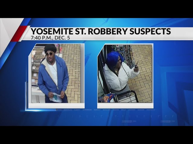 ⁣Surveillance photos show 2 people suspected in Denver robbery