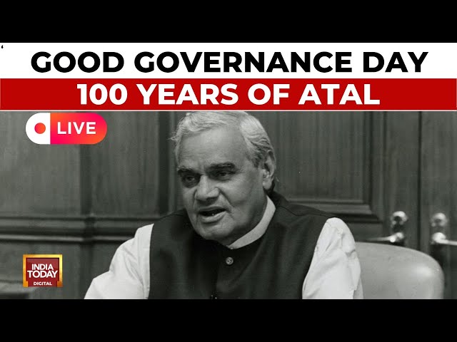 ⁣Good Governance Day 2024 LIVE Tribute: BJP Leaders Honor Atal Bihari Vajpayee at Sadaiv Atal | LIVE