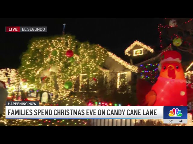 ⁣El Segundo's 'Candy Cane Lane' glows with holiday lights