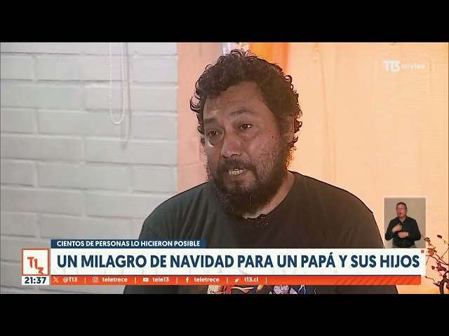 ⁣Un milagro de Navidad para un papá y sus hijos