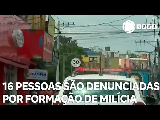 ⁣MP denuncia 16 pessoas, incluindo policiais militares, por formação de milícia em SP