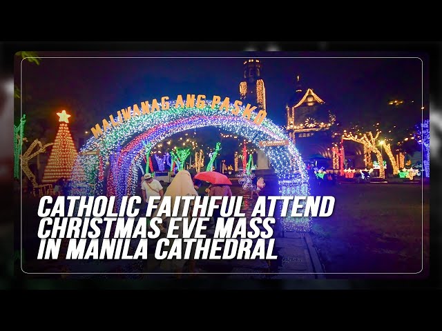 ⁣Catholic faithful attend Christmas Eve mass in Manila Cathedral | ABS-CBN News