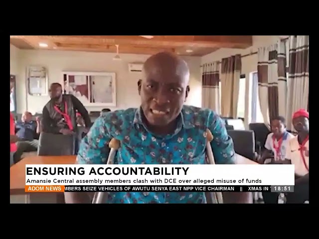 ⁣Amansie Central assembly members clash with DCE over alleged misuse of funds-Evening News on Adom TV