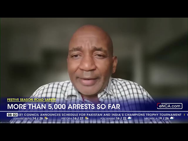 ⁣Festive season road safety | More than 5,000 arrests so far