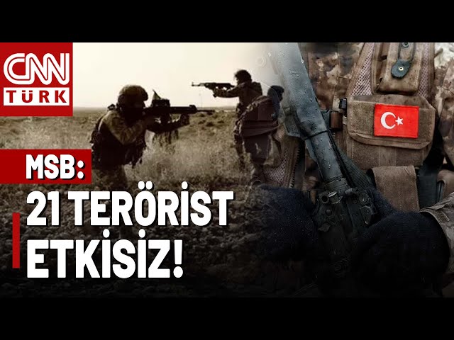 ⁣SON DAKİKA  Suriye Ve Irak'ın Kuzeyinde 21 Terörist Etkisiz Hale Getirildi!