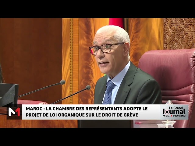 ⁣Chambre des représentants : adoption du projet de loi organique sur le droit de grève