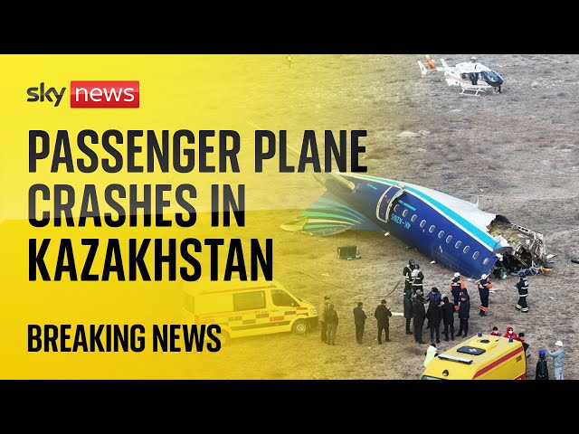 ⁣BREAKING: Dozens feared dead as passenger plane crashes in Kazakhstan