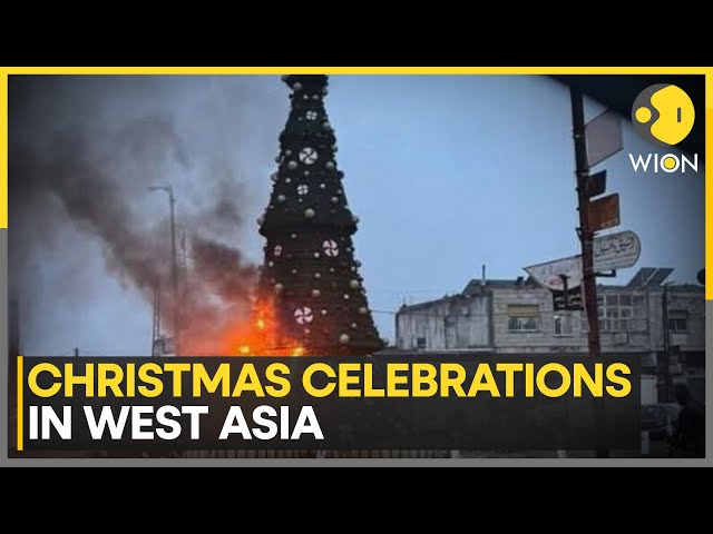 ⁣Christmas Tree Set On Fire In Syria's Hama | World News | WION