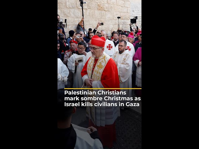 ⁣Sombre Christmas in the occupied city of Bethlehem | AJ #shorts