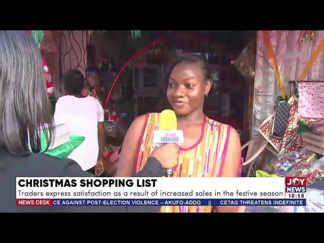 ⁣Christmas Shopping: Traders express satisfaction as a result of increased sales in festive season