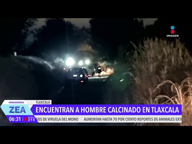 ⁣Encuentran el cuerpo de un hombre calcinado en Teolocholco, Tlaxcala