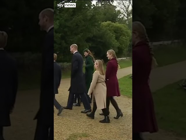 ⁣Royal family arrive for Christmas service