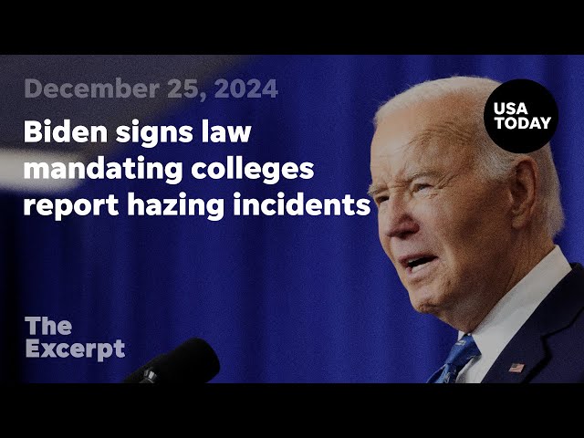 ⁣Biden signs law mandating colleges report hazing incidents | The Excerpt