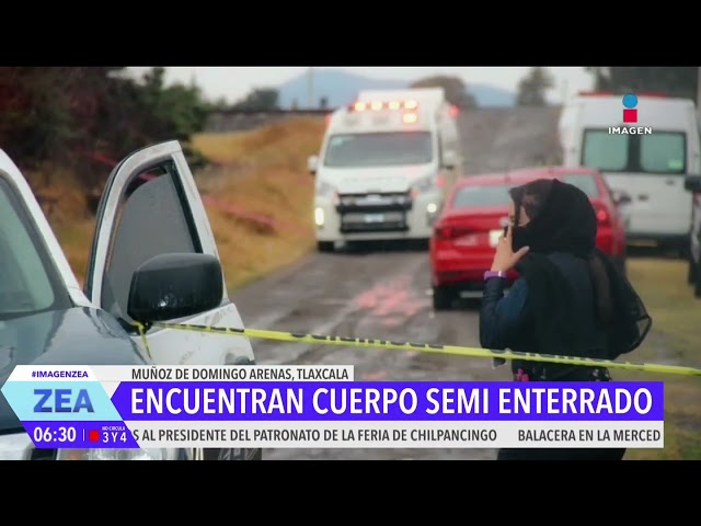 ⁣Encuentran el cuerpo de un hombre semi enterrado en Muñoz de Domingo Arenas, Tlaxcala