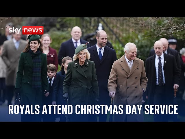 ⁣Royals greet huge crowds after Sandringham Christmas service