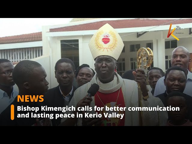 ⁣Bishop Kimengich urges clear communication and sustained peace efforts in Kerio Valley