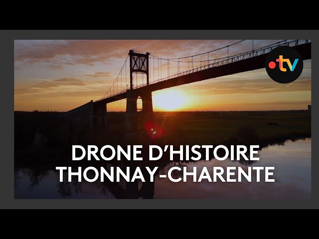 ⁣"Drone d'histoire" - Le pont suspendu de Thonnay-Charente