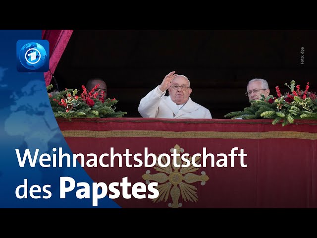 ⁣Papst sendet Weihnachtsbotschaft